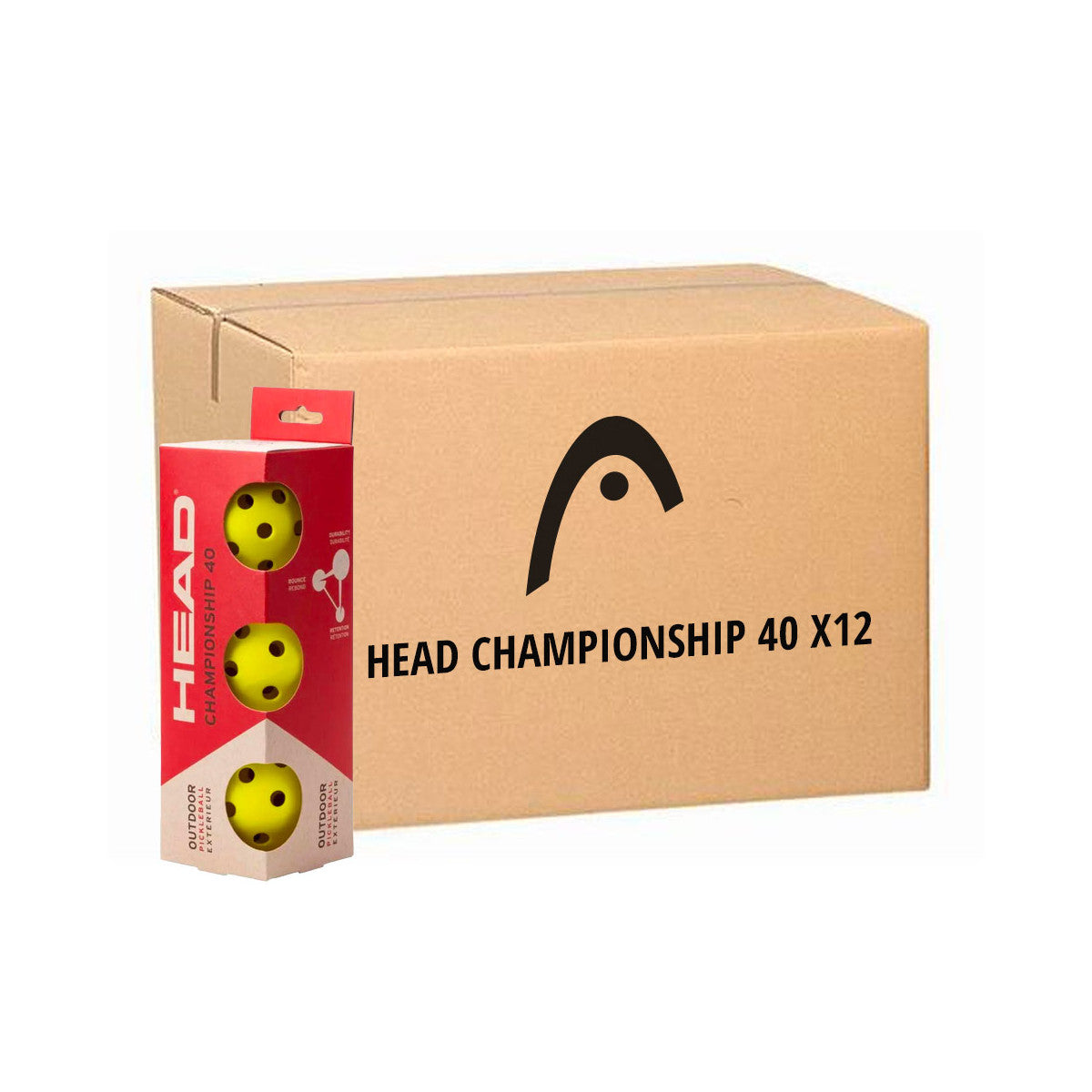 12 Boxes of 3 Head Championship 40 Pickleball Balls