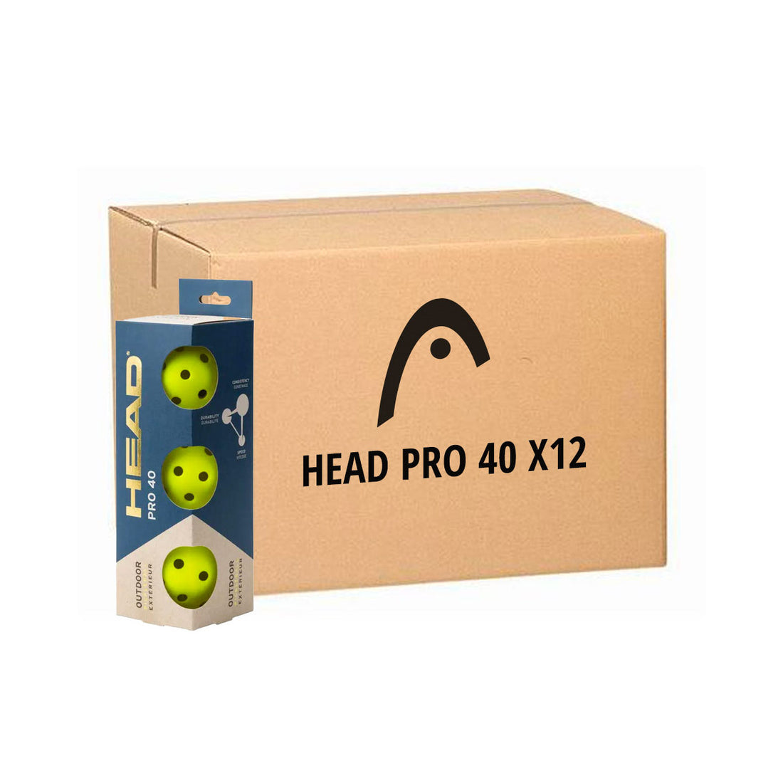 12 Boxes of 3 Head Pro 40 Pickleball Balls