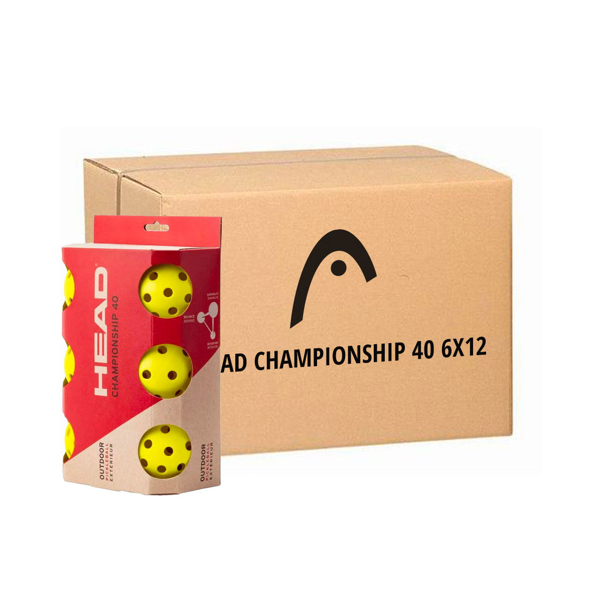 12 Boxes of 6 Head Championship 40 Pickleball Balls