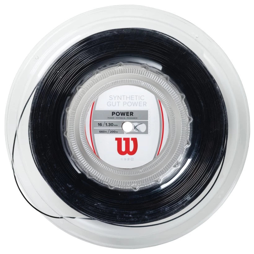 Wilson Synthetic Gut Power Schwarz 200m Rolle