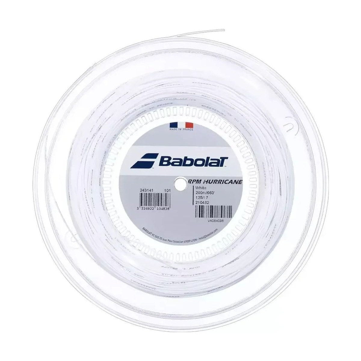 Bobina Babolat RPM Hurricane White 200m