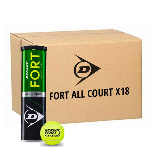 Balles Dunlop Fort All Court (boîte de 72 balles - 18x4)