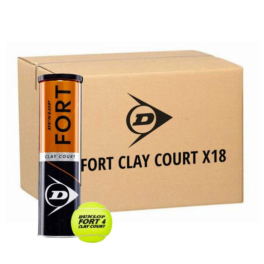 Dunlop Fort Clay Court Bälle (Karton mit 72 Bällen - 18x4)