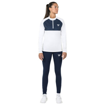 TECNIFIBRE THERMO ZIPPER LANGARMSHIRT WEISS DAMEN