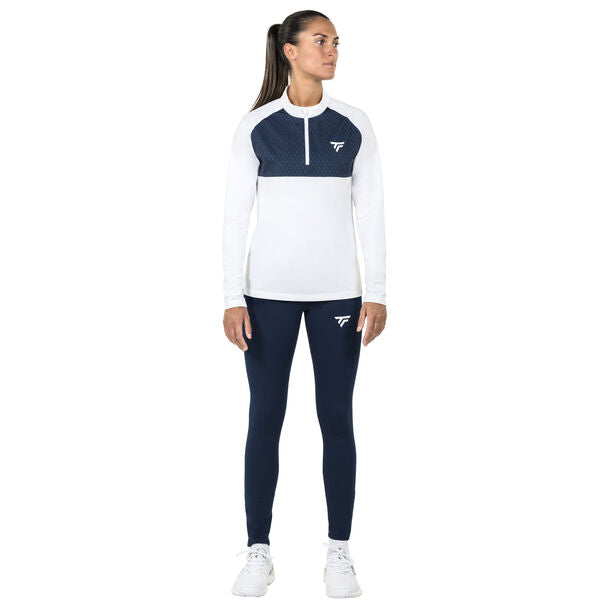 TECNIFIBRE THERMO ZIPPER LANGARMSHIRT WEISS DAMEN