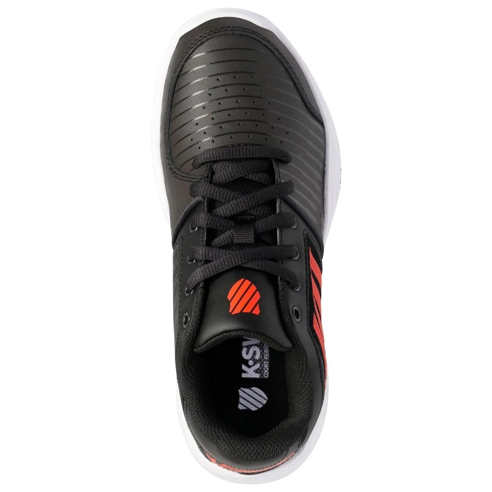 K-Swiss Court Express Black / Orange Junior Shoes