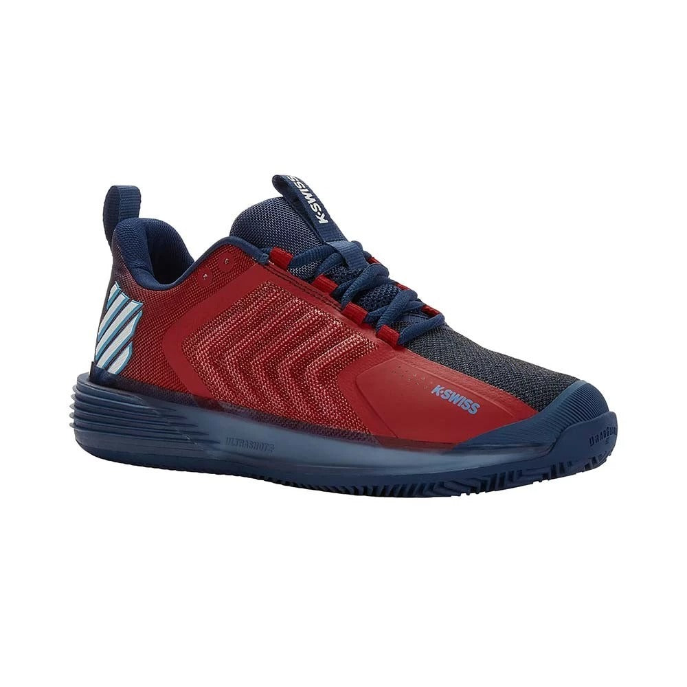 K-Swiss Ultrashot 3 HB Clay Court Blue / Red Shoes