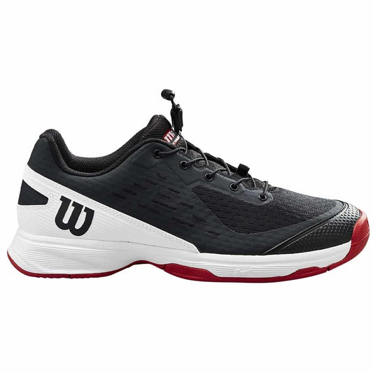 Wilson Rush Pro 4.0 QL Junior Black / White / Red Shoes