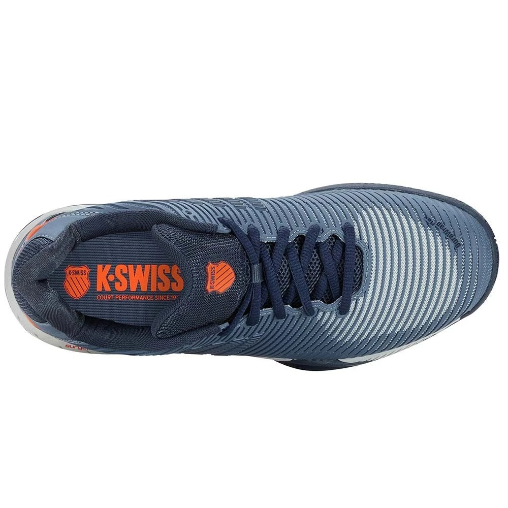 K-Swiss Hypercourt Express 2 Gray Blue / Orange Shoes