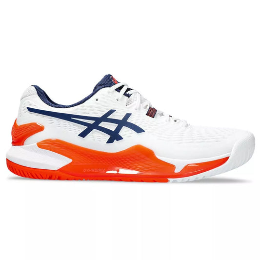 Asics Gel Resolution 9 White / Blue / Orange Shoes