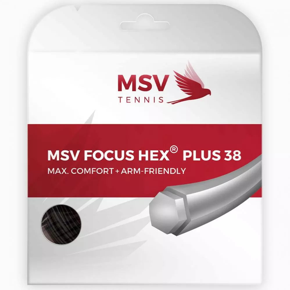 Corde MSV Focus Hex Plus 38 noire 12 m