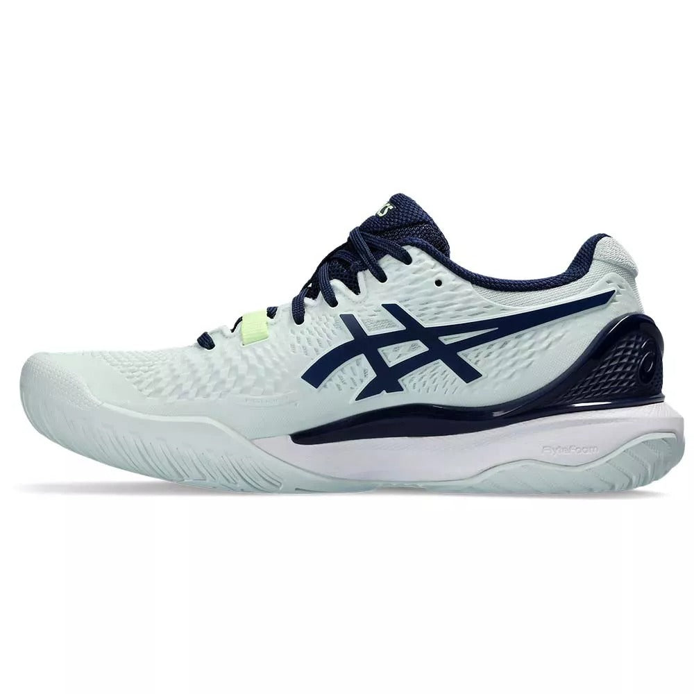 Asics Gel Resolution 9 Women Mint / Navy Blue Shoes