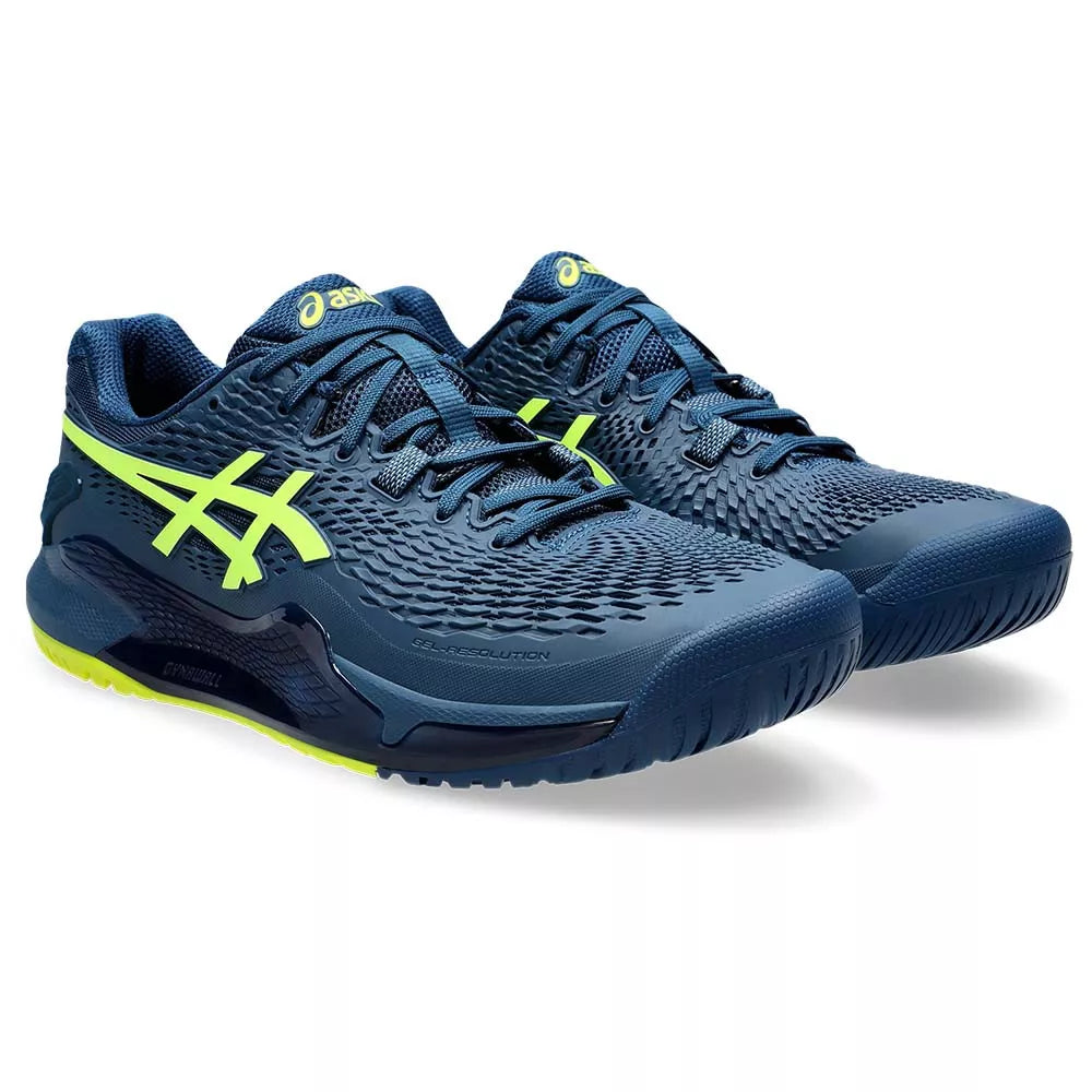 Asics Gel Resolution 9 Navy Blue / Yellow Shoes