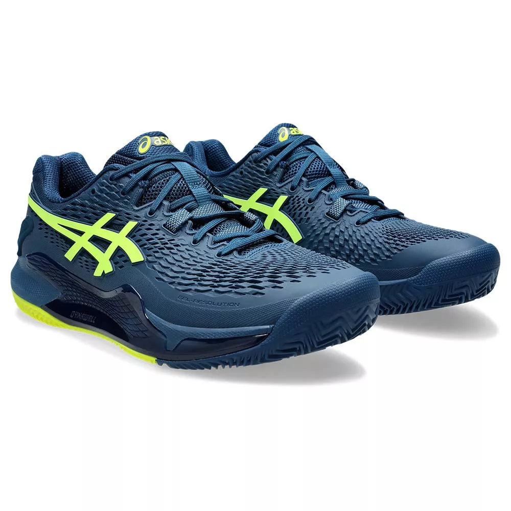 Asics Gel Resolution 9 Clay Navy Blue / Yellow Shoes