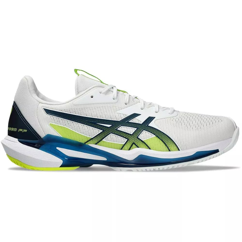 Asics Gel Solution Speed FF 3 White / Yellow / Blue Shoes