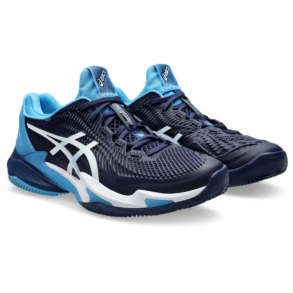 Asics Gel Court FF 3 Novak Clay Navy Blue / Light Blue Shoes