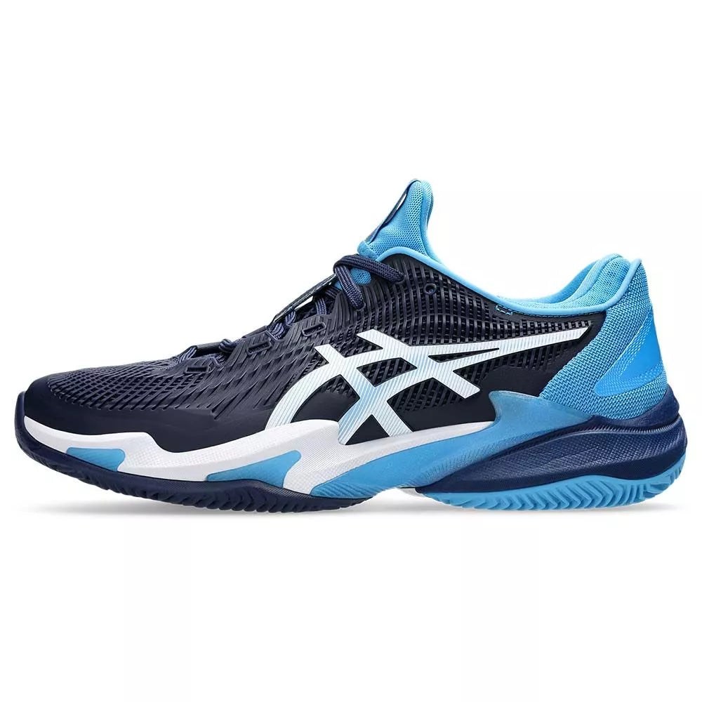 Asics Gel Court FF 3 Novak Clay Navy Blue / Light Blue Shoes