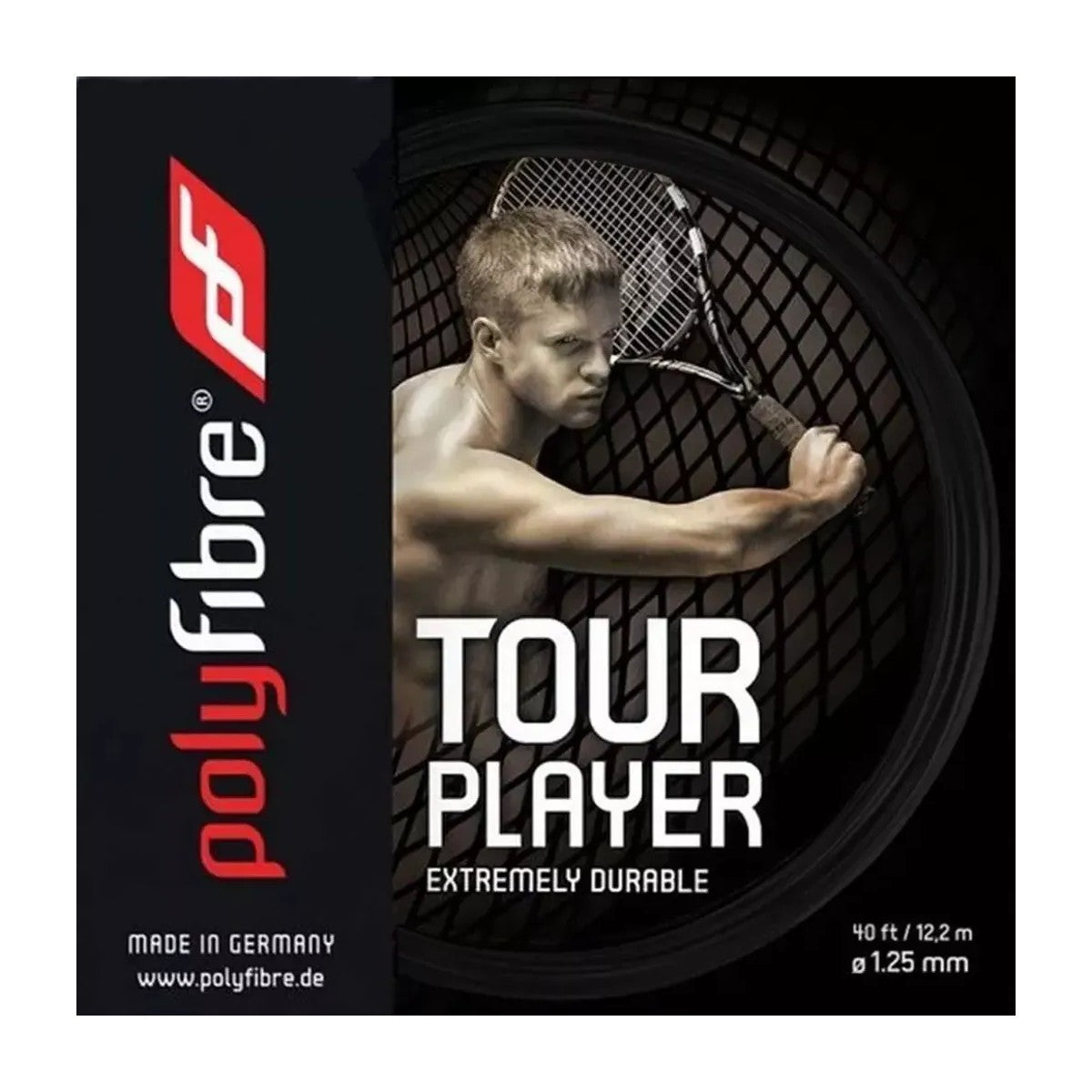 Polyfibre Tour Player Black 12m Set