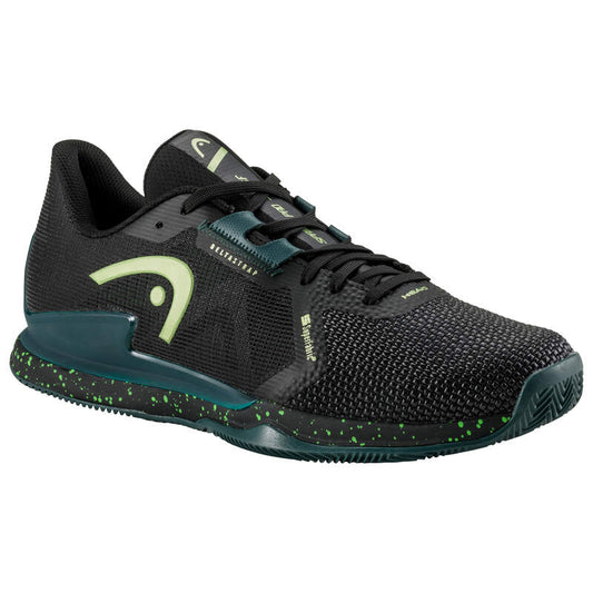 Chaussures de tennis Head Sprint Pro 3.5 SF Clay pour homme Noir/vert forêt