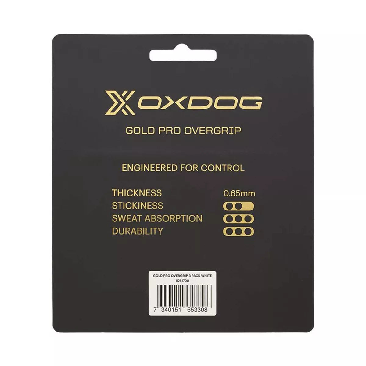 Oxdog Gold Pro Overgrips White x 3 – 4