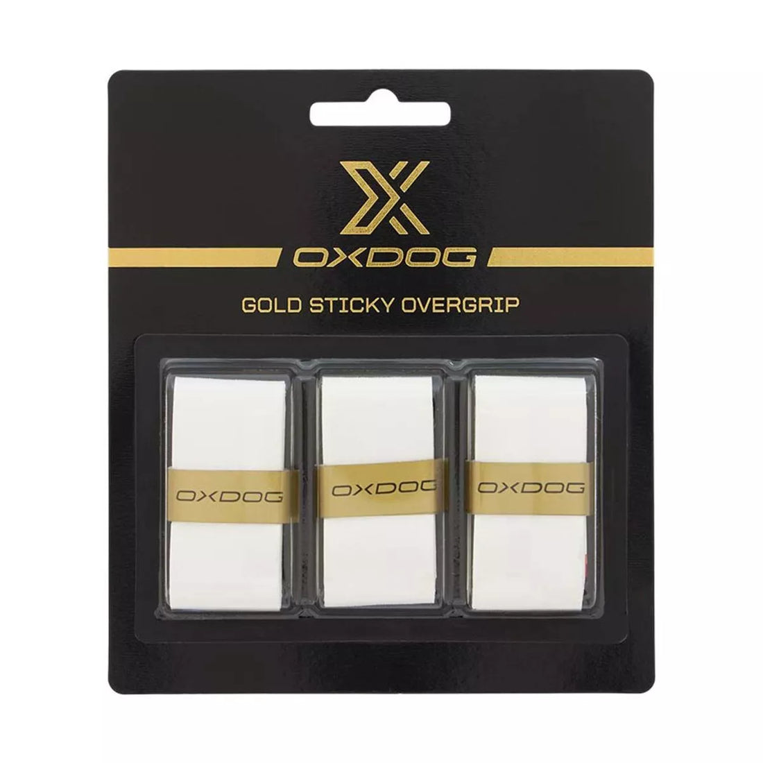 Oxdog Gold Sticky White Overgrips x 3