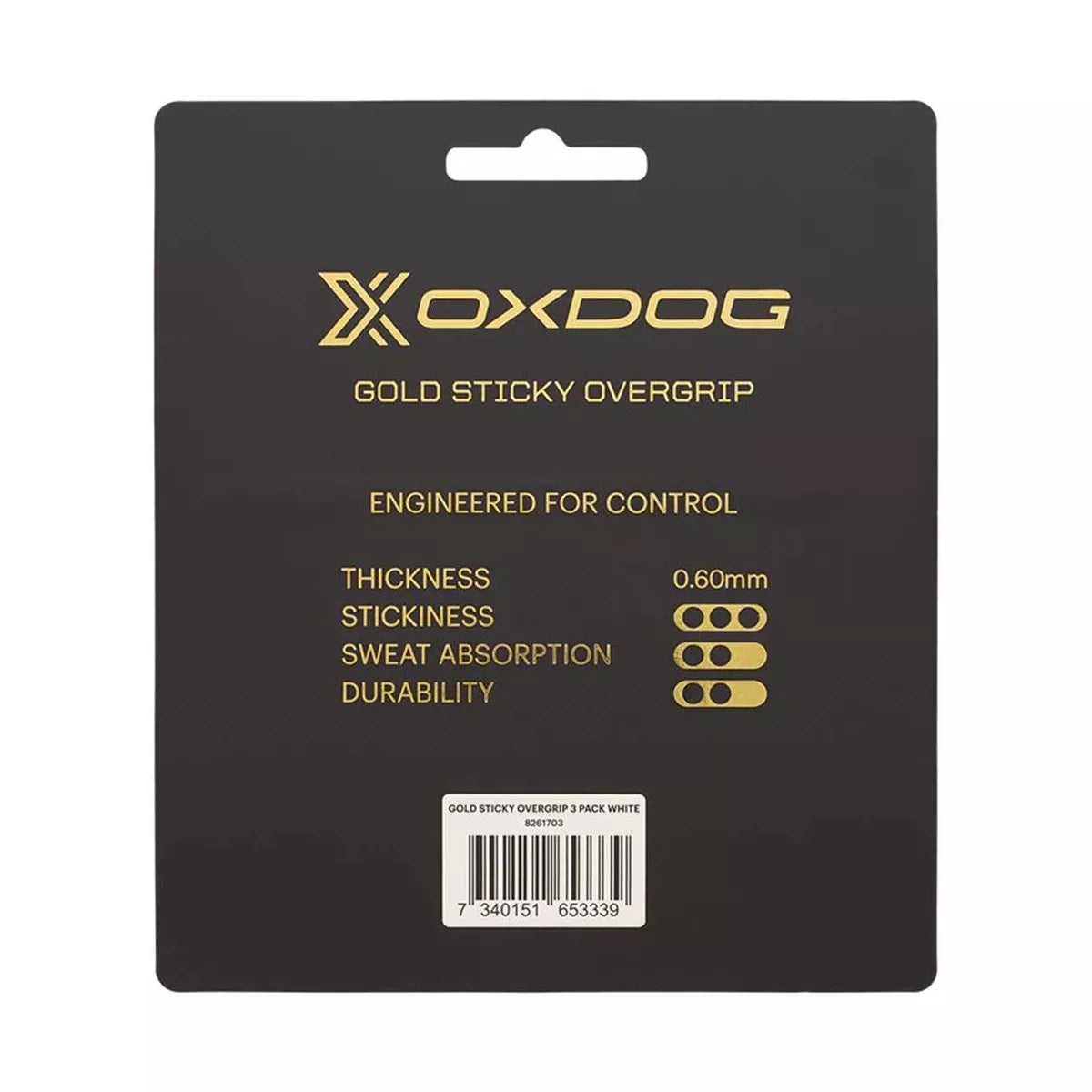 Oxdog Gold Sticky White Overgrips x 3 – 4