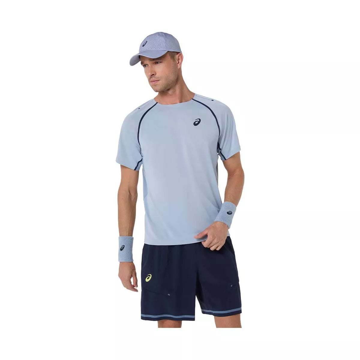 Asics Match SS T-Shirt Grey Blue