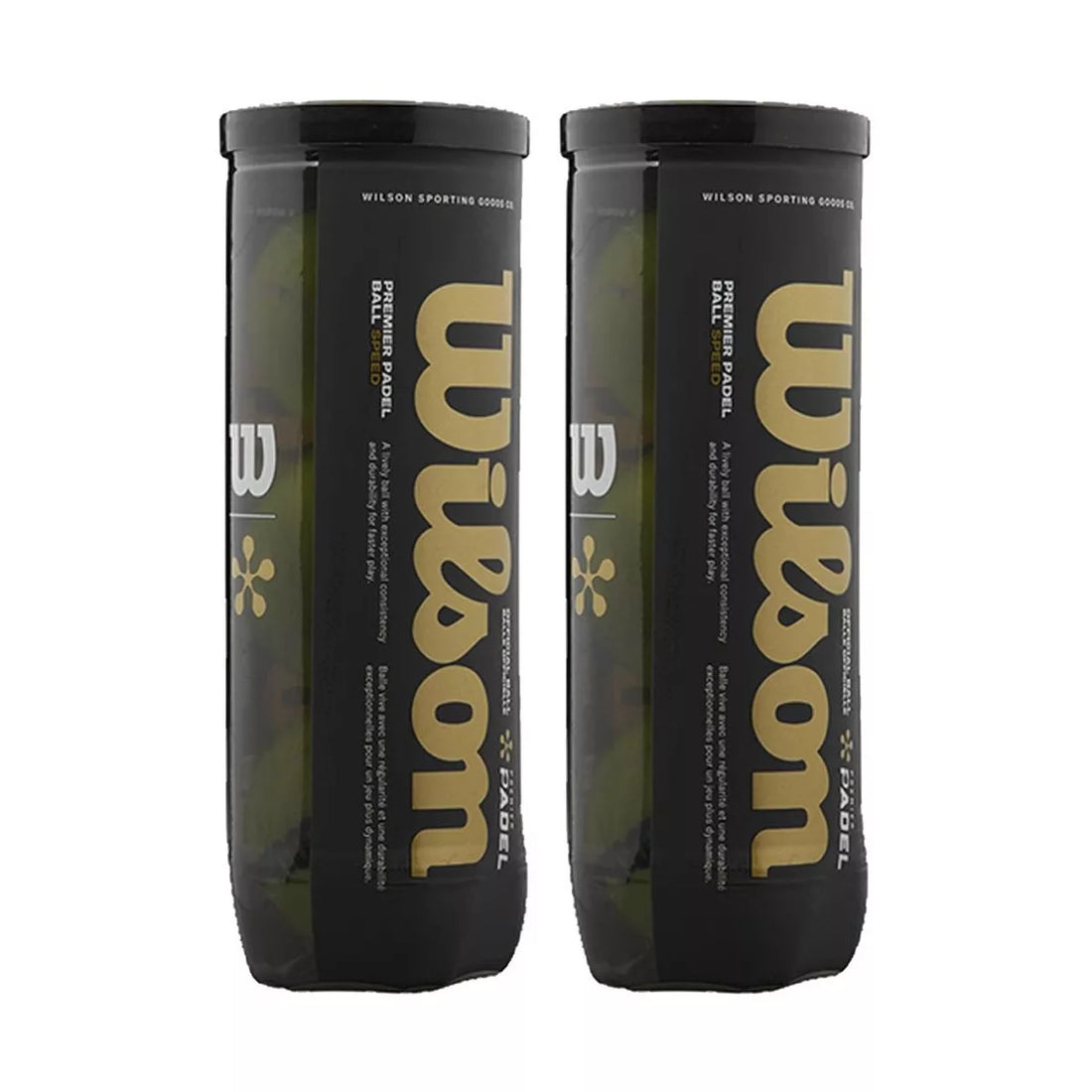 Pack of 2 Tubes of 3 Wilson Premier Padel Speed Balls