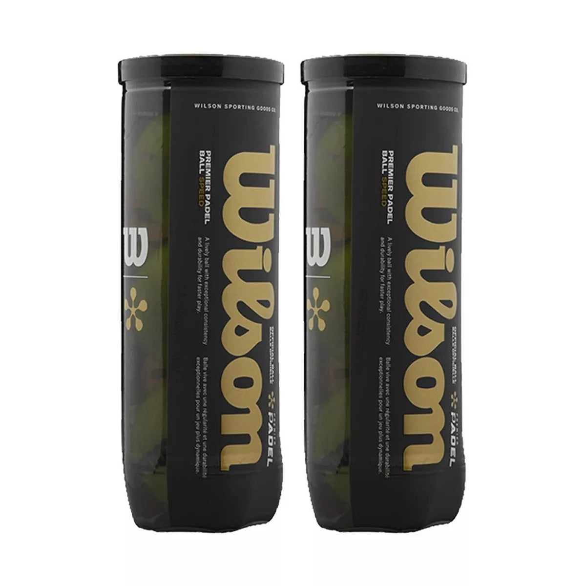 Pack of 2 Tubes of 3 Wilson Premier Padel Speed Balls
