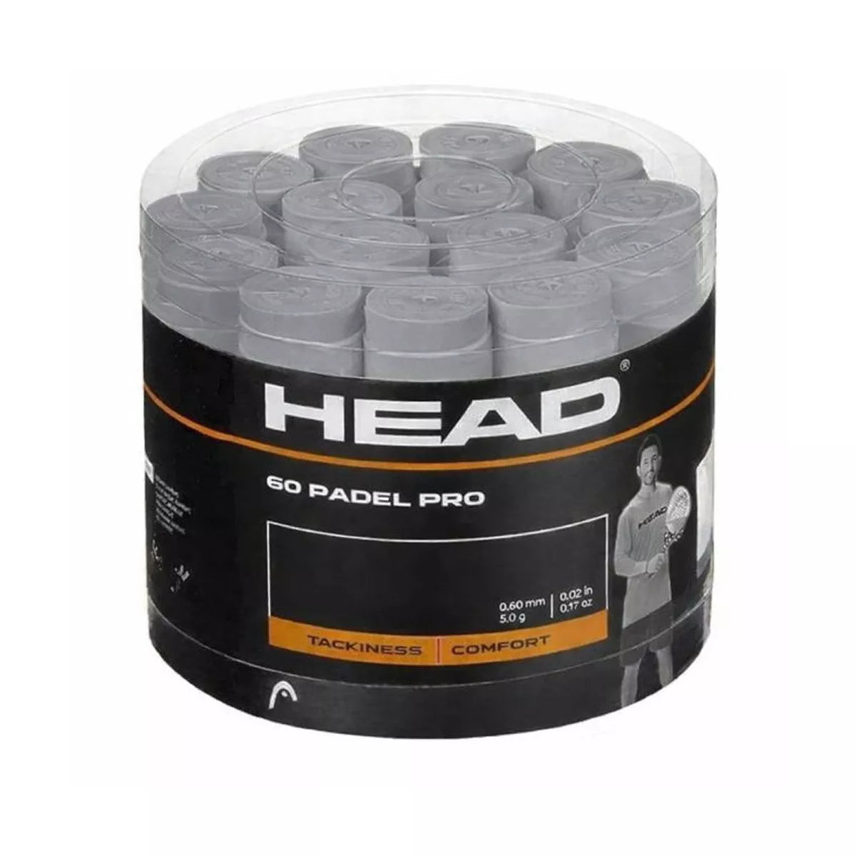HEAD Padel Pro Overgrip Box Grey x 60