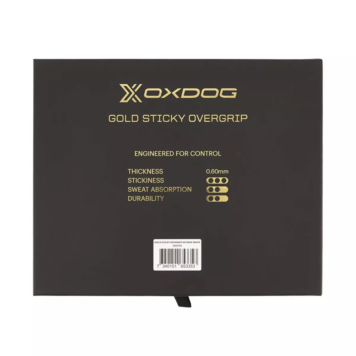 Oxdog Gold Sticky Overgrips White x 60 – 4