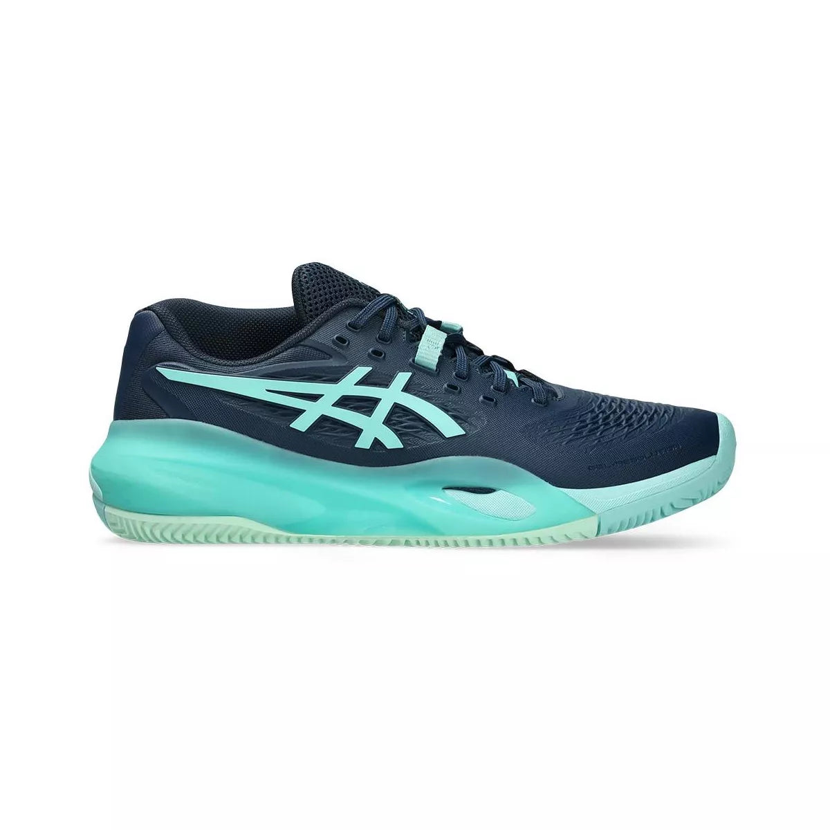 Asics Gel Resolution X Clay Tennis Shoes Navy / Turquoise