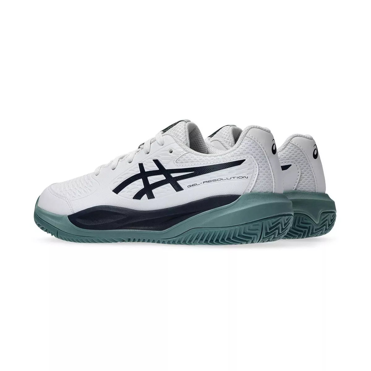 Asics Gel Resolution X GS Junior Clay Court Tennis Shoes White / Navy – 4