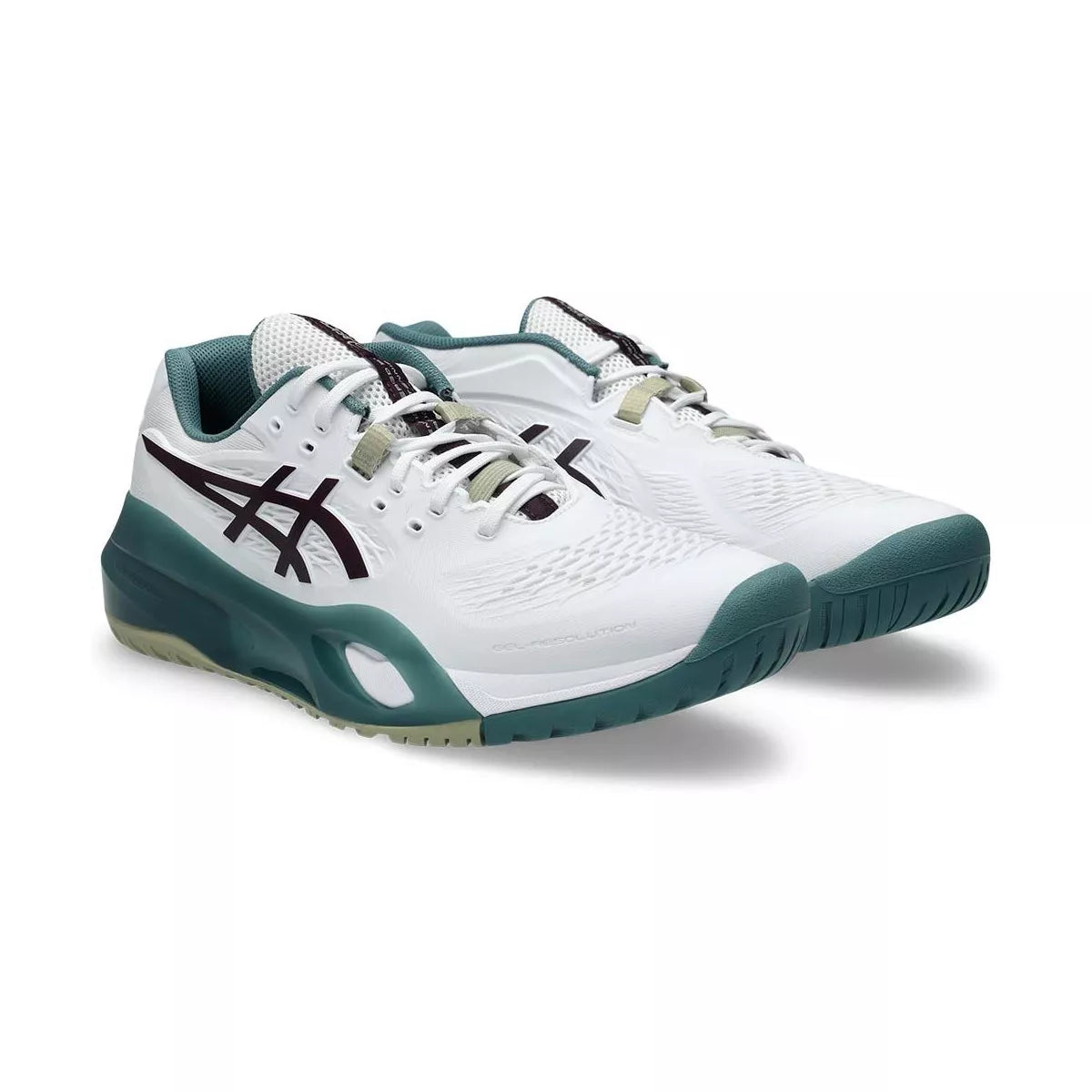 Asics Gel Resolution X White / Green Tennis Shoes – 3