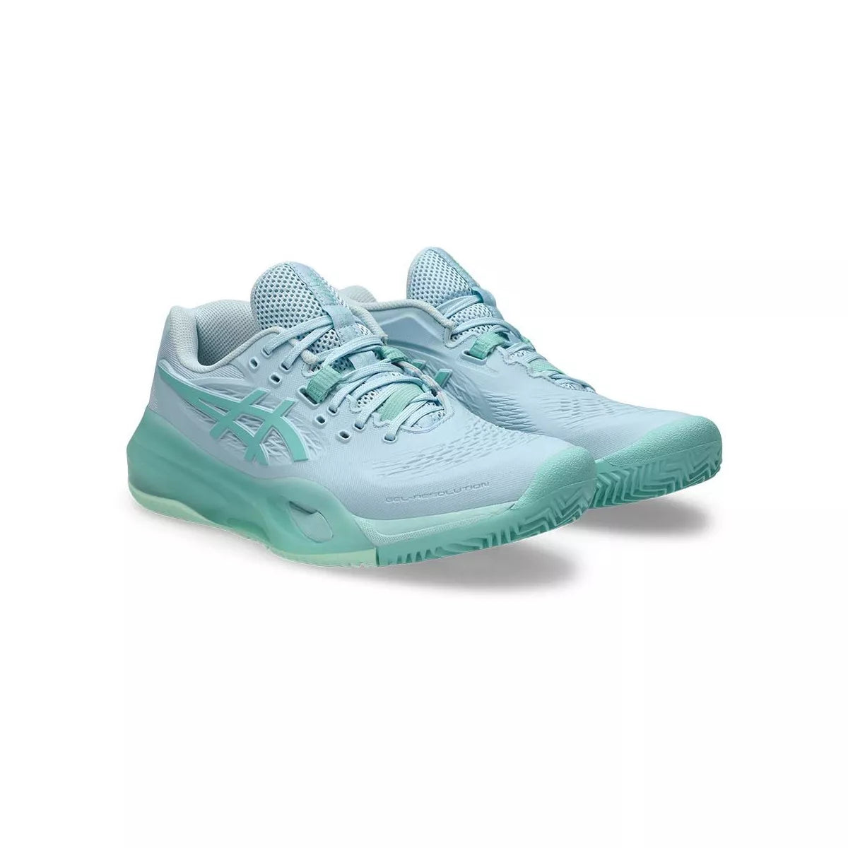 Asics Gel Resolution X Clay Court Women's Tennis Shoes Pastel Blue / Green – 6