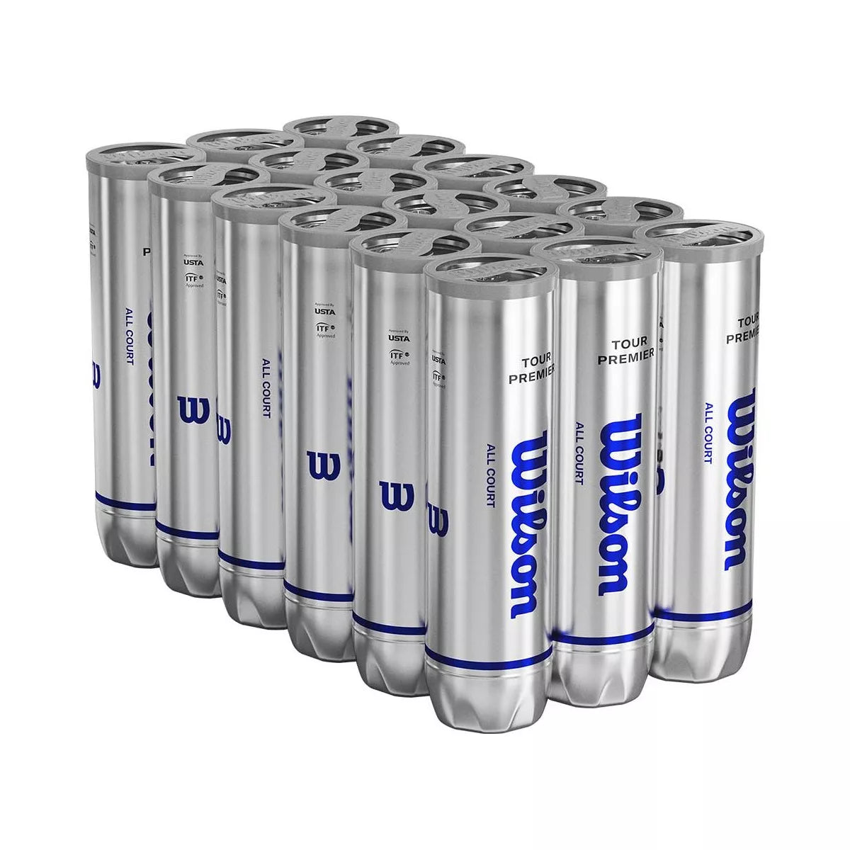 Box of 18 tubes of 4 Wilson Tour Premier Balls – 2