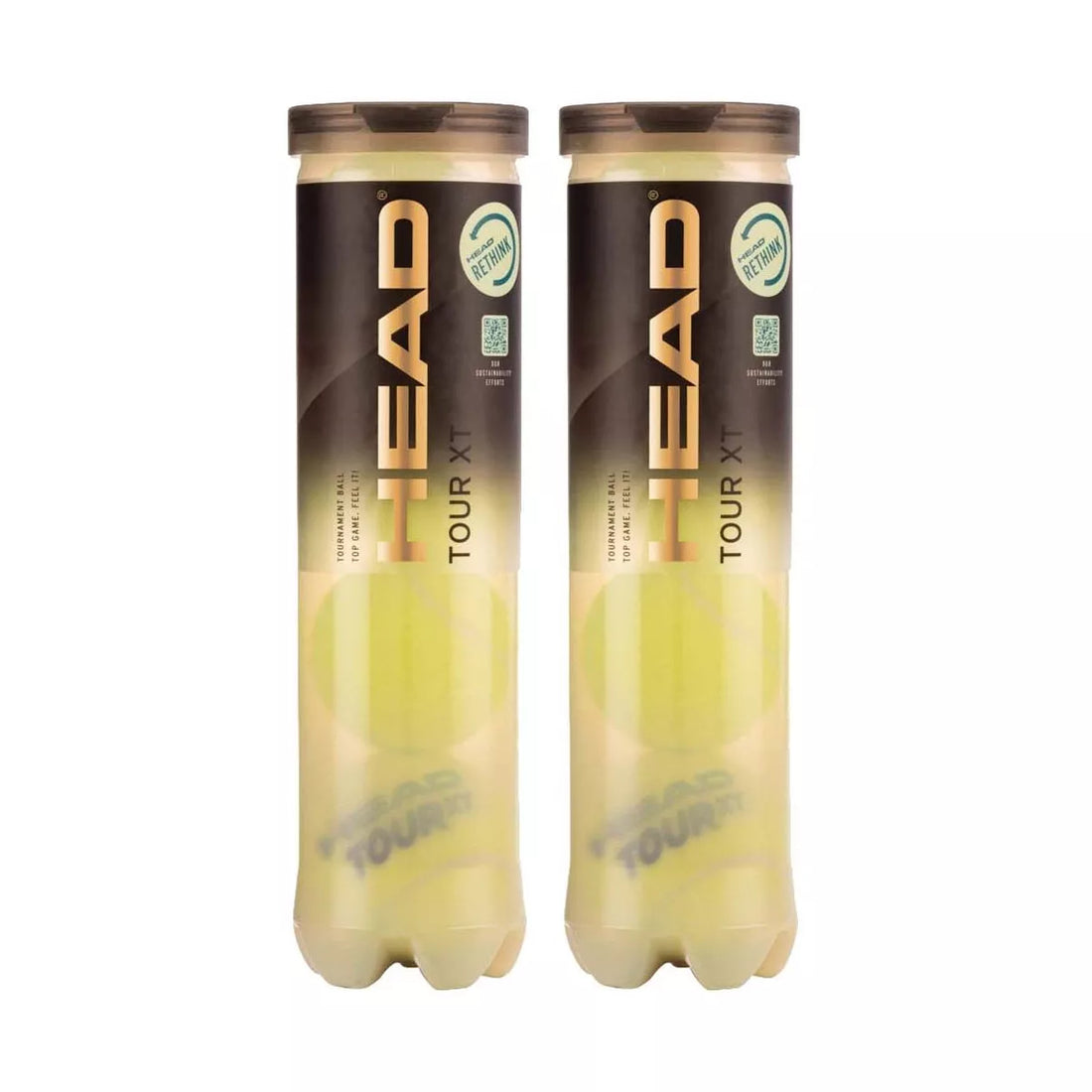 HEAD Tour XT Tennis Balls - 2 Tubes of 4