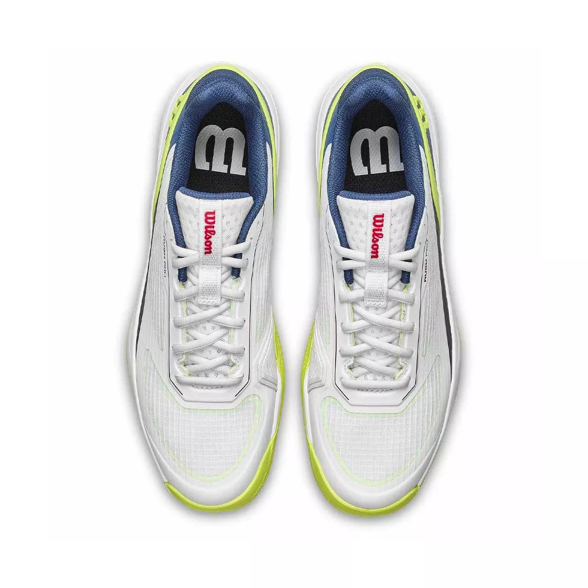Wilson Rush Pro 5 Junior Tennis Shoes White / Blue / Yellow – 4