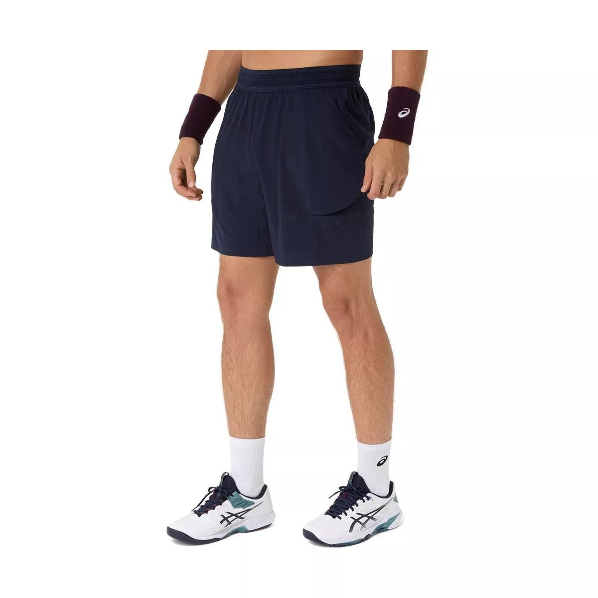 Asics Match Laser Cut 7in Tennis Shorts - Navy – 3