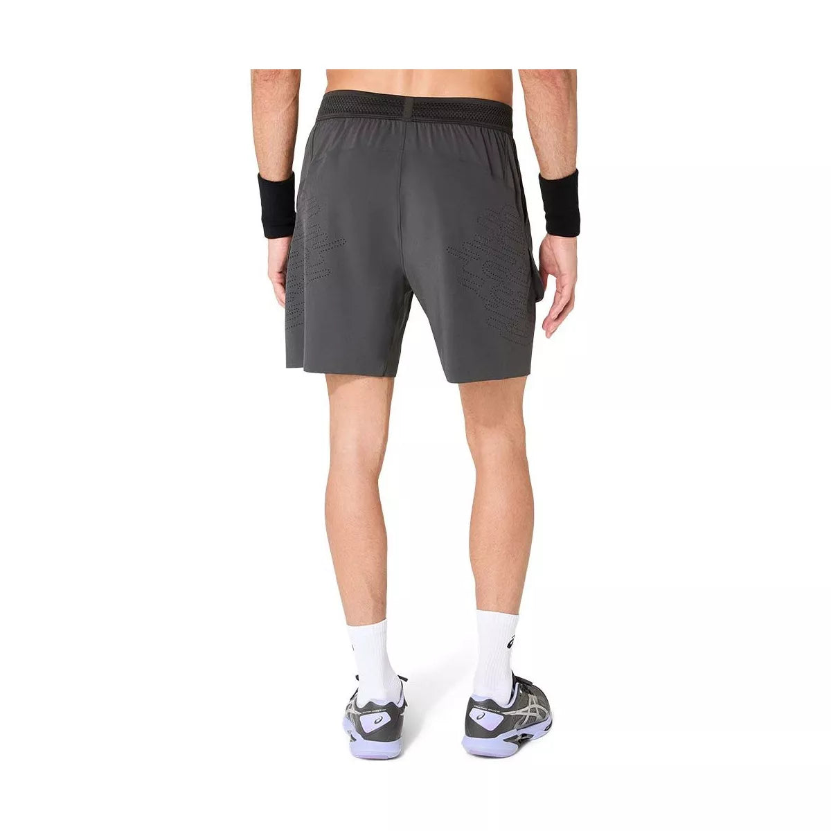 Asics Match Laser Cut 7in Tennis Shorts Grey – 2