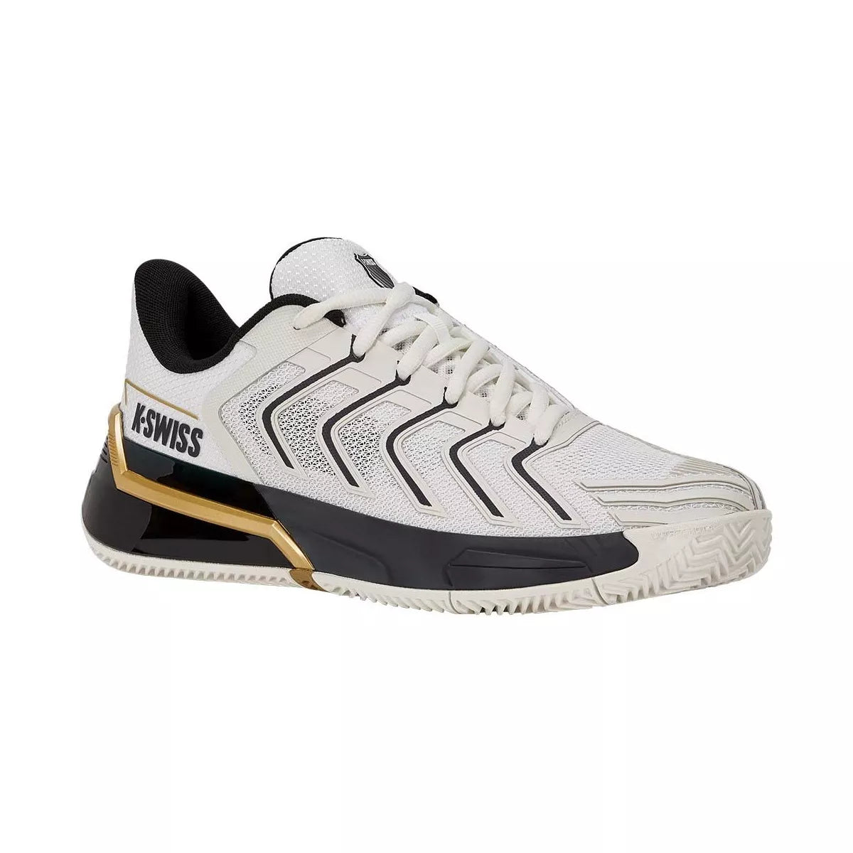K-Swiss Ultrashot 4 Clay Shoes White / Black / Gold – 2