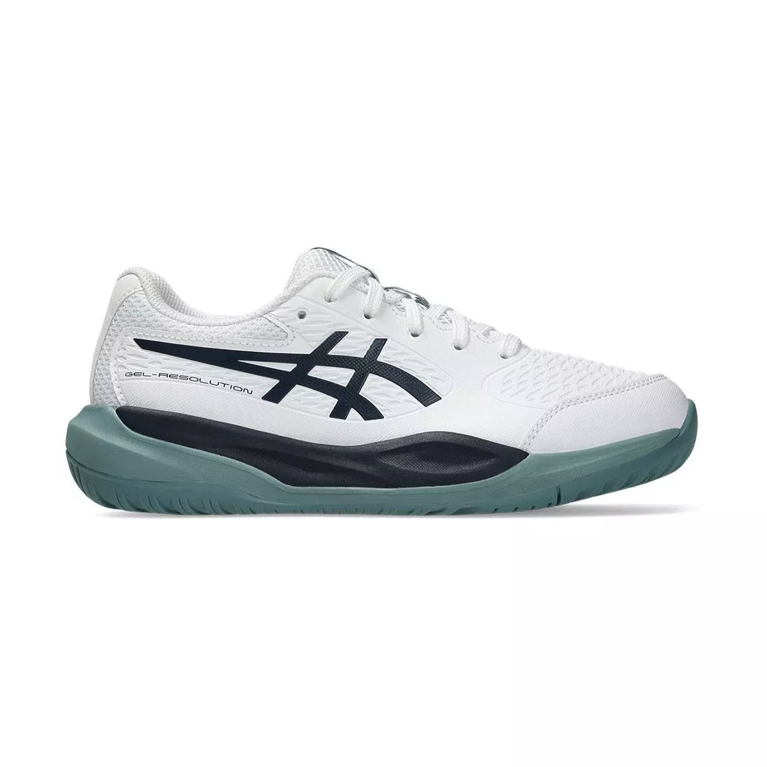 Asics Gel Resolution X GS Junior Tennis Shoes - White/Navy