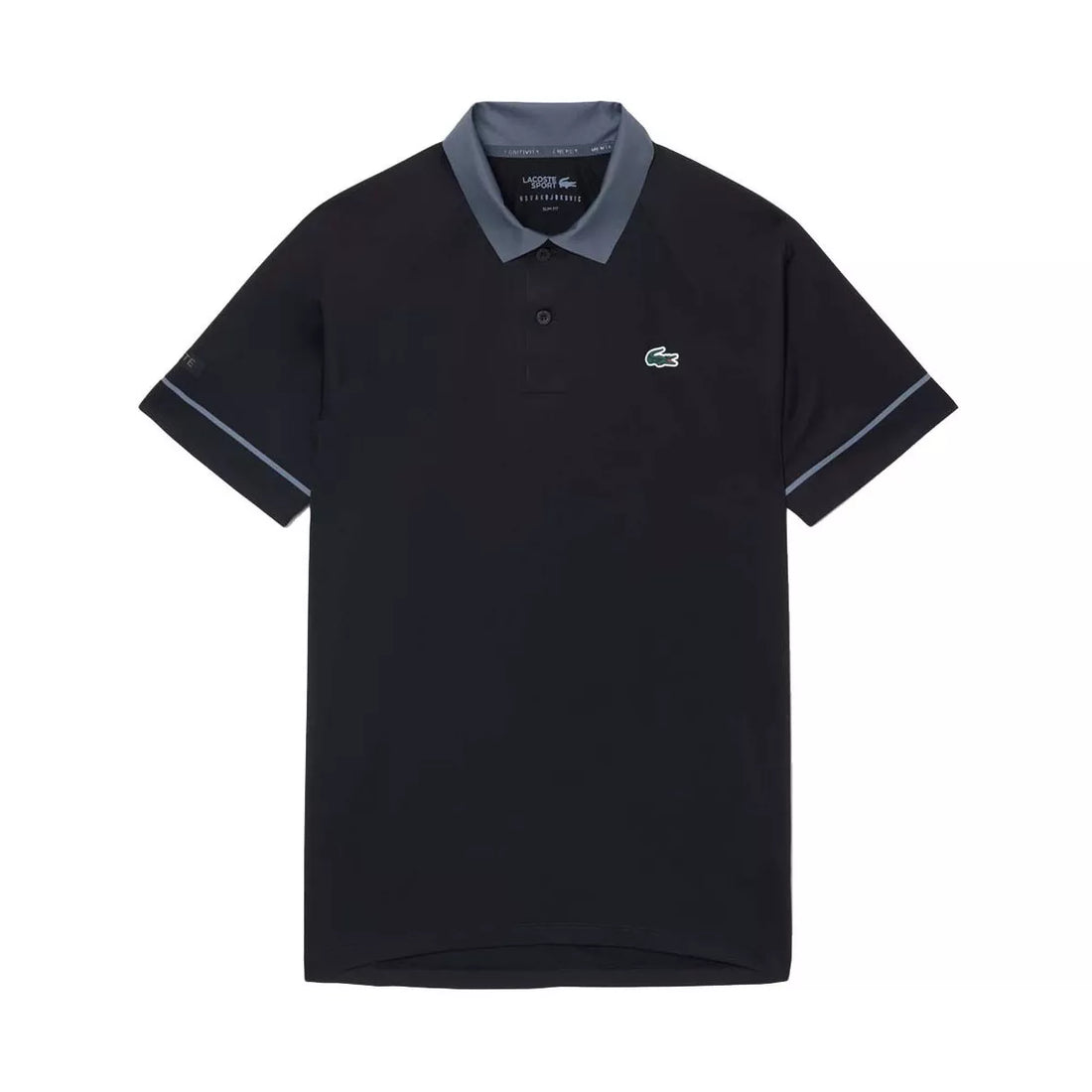 Lacoste Tennis Novak Djokovic On Court Polo Black / Grey