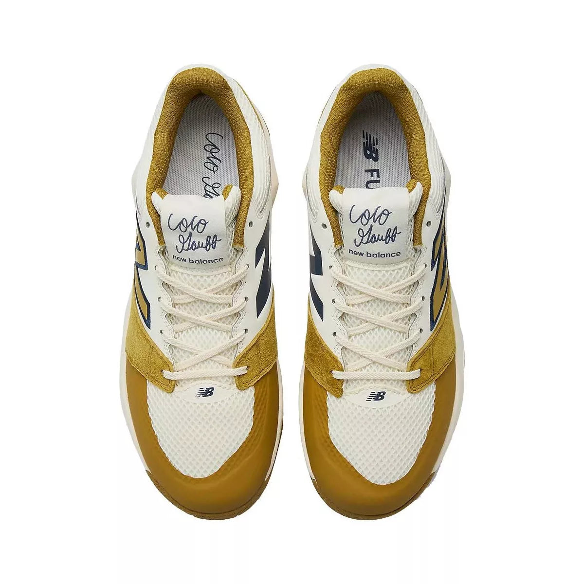 New Balance Coco Delray White / Gold Tennis Shoes – 3