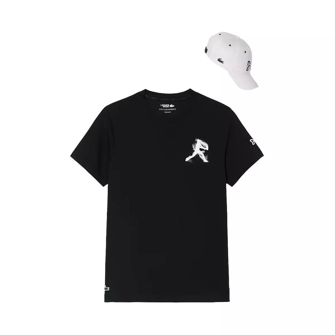 Lacoste Tennis x Novak Djokovic Training Pack - Black T-Shirt & White Cap