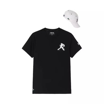 Lacoste Tennis x Novak Djokovic Training Pack - Black T-Shirt & White Cap