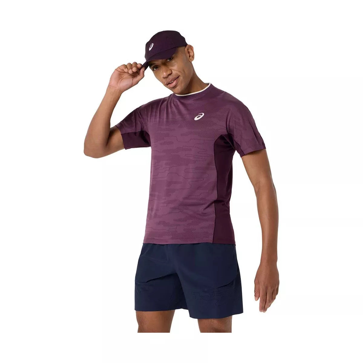Asics Match Jacquard SS T-Shirt Violet – 3