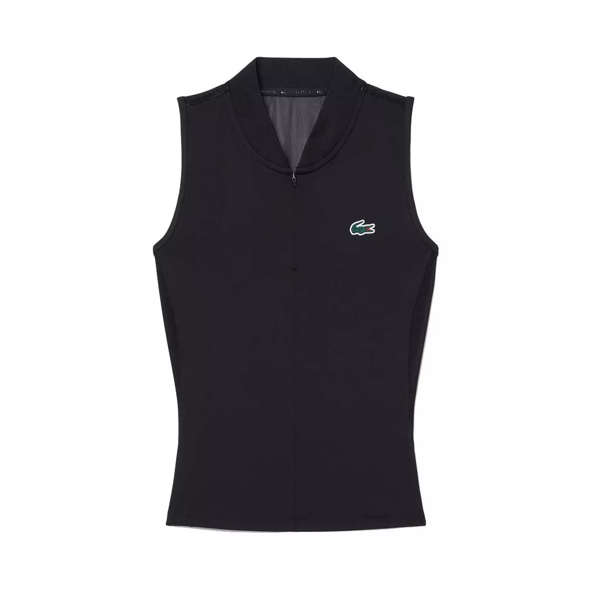 Lacoste Women's Sleeveless Tennis Polo Shirt - Black