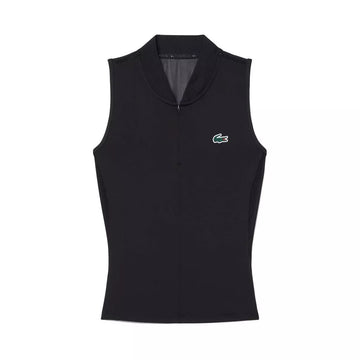 Lacoste Women's Sleeveless Tennis Polo Shirt - Black