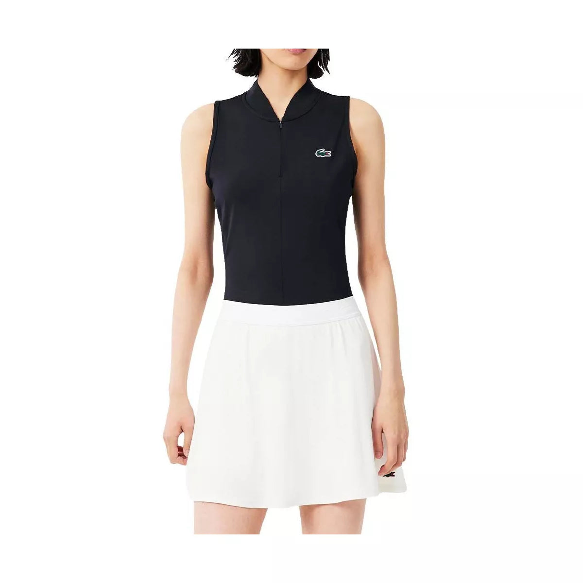 Lacoste Women's Sleeveless Tennis Polo Shirt - Black – 6